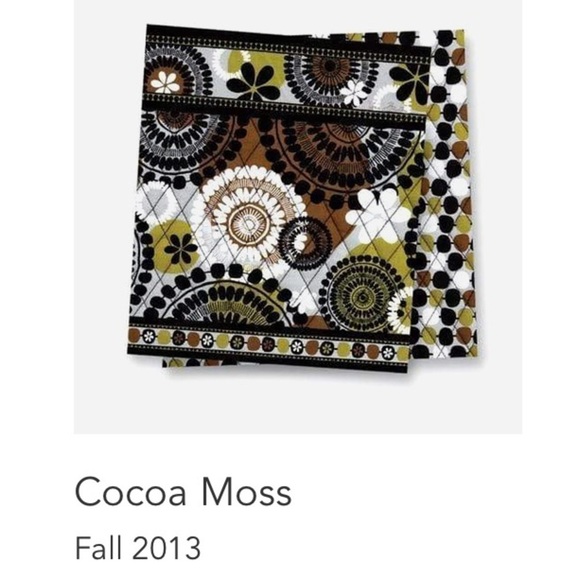 VERA BRADLEY Cocoa Moss Large Duffle Bag 2 Handles Zip Top Brown Green 2013 - Picture 13 of 13